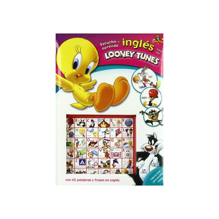 Escucho y aprendo ingles con los Looney Tunes. Con 62 palabras y frases en inglés. Pulsa la tecla para escuchar inglés.